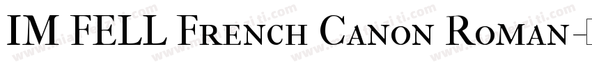 IM FELL French Canon Roman字体转换
